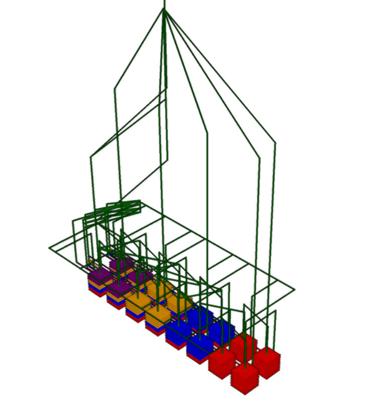 G-code trajectory diagram for the hydrogel structure.