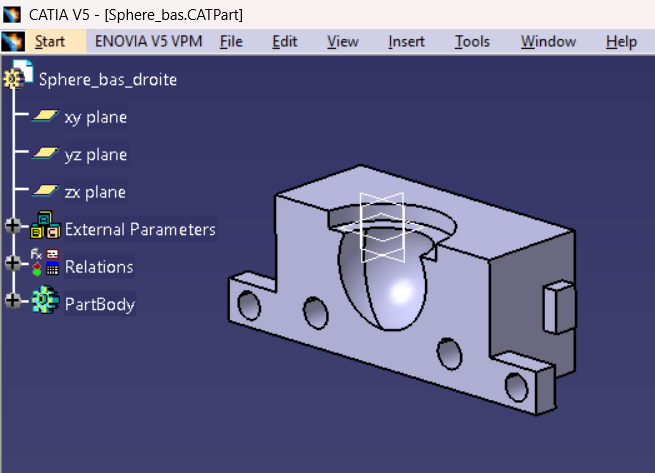 Parametric mold view