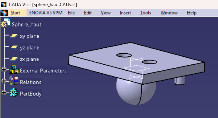 CATIA mold upper part