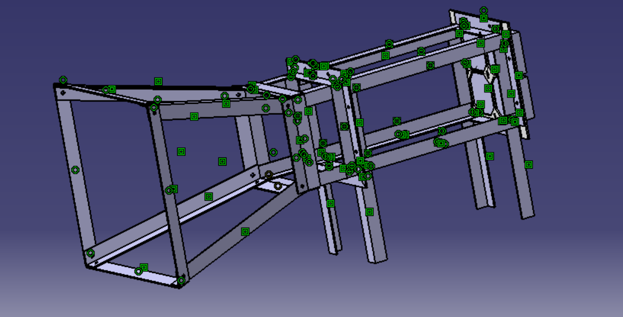 CAD view of the mini wind tunnel.